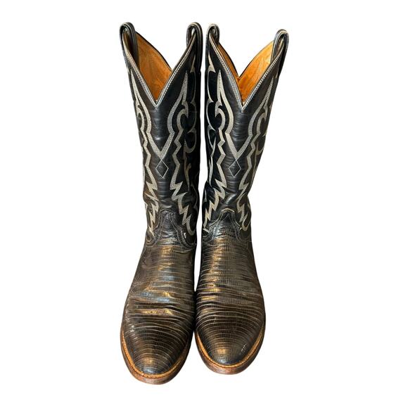Tony Lama Exotic Genuine Lizard Cowboy Boots Men’s Size 8.5 B - Picture 11 of 13